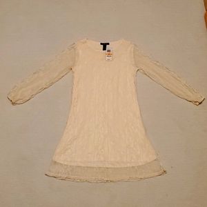 Women's cream lace dress